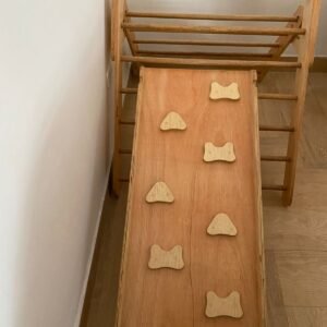 Triángulo Pikler con Resbaladera – Madera Natural